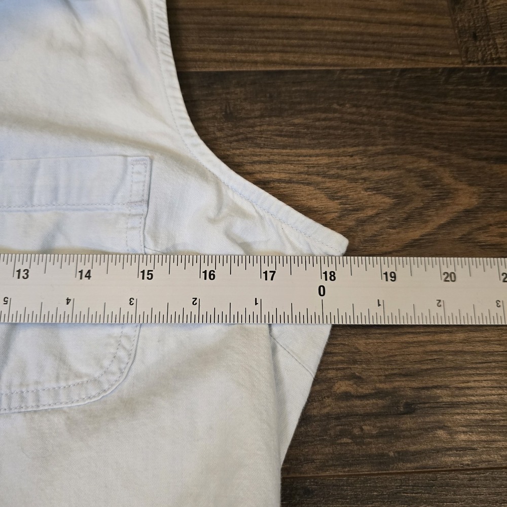 GAP Denim Shirtdress M Bleached Chambray Summer Beach Preppy Button Down Casual - Picture 9 of 10